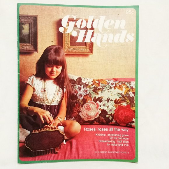 Golden Hands Magazine Knitting dressmaking Needlecraft Part 21 Vol 2 Guide 70s - Picture 1 of 12